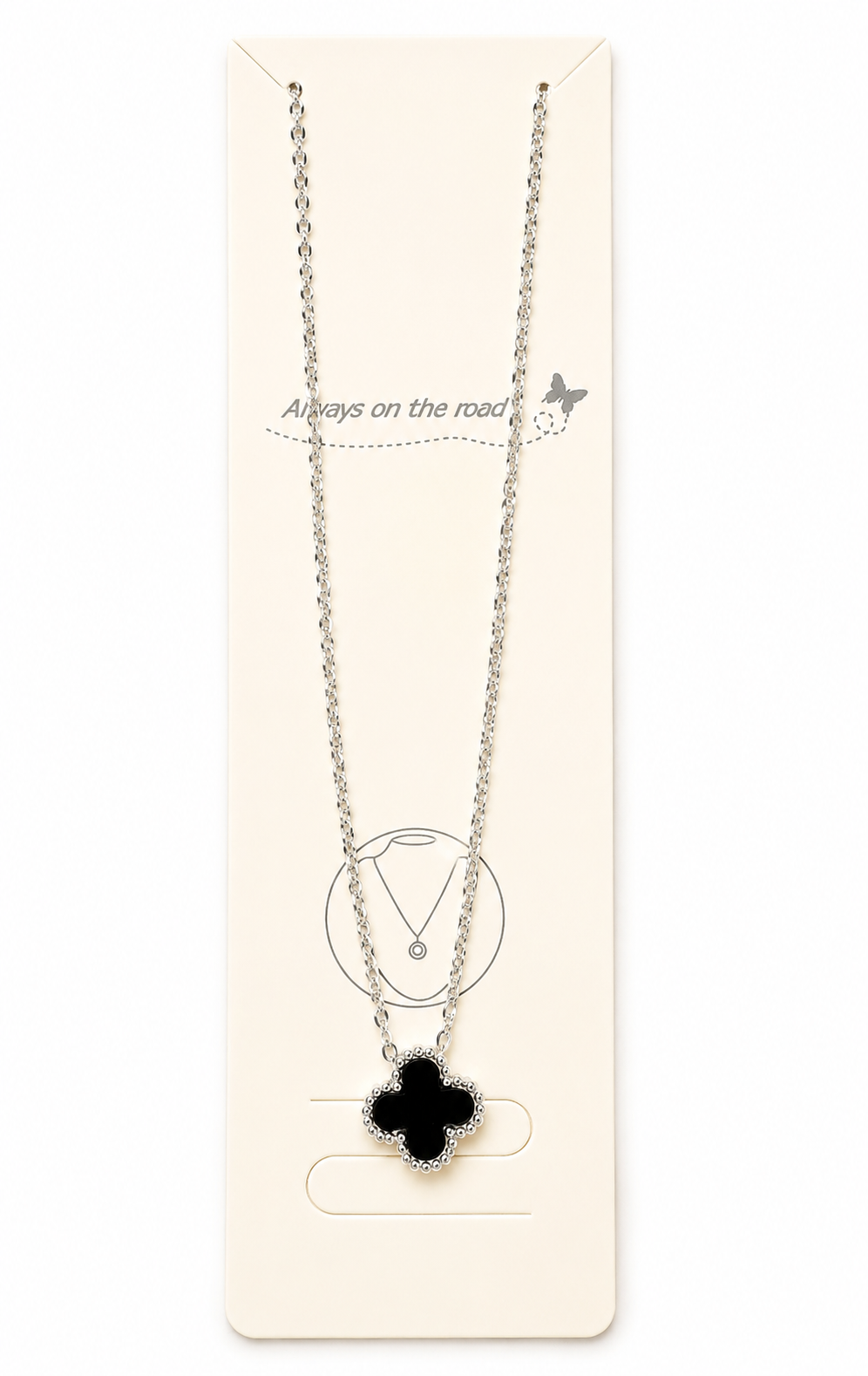 Black Clover Pendant Necklace