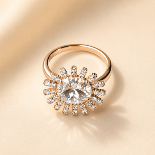 Celestial Bloom Crystal Ring