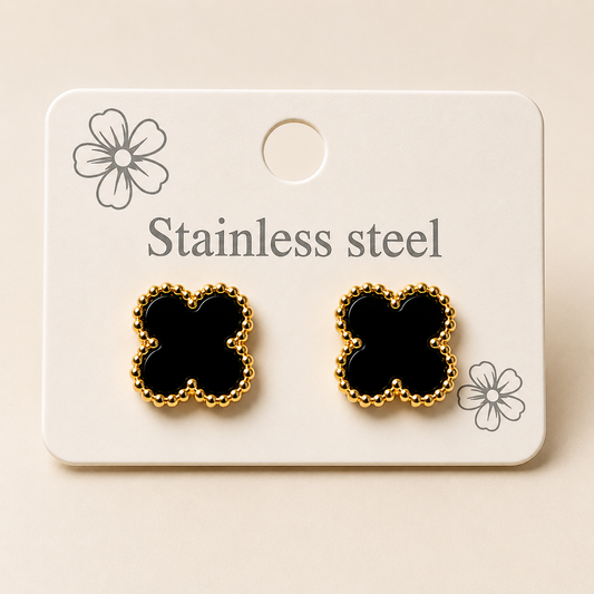 Black Clover Luxe Stud Earrings
