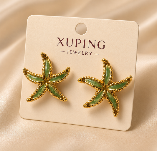 Ocean Starfish Statement Stud Earrings