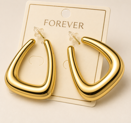 Modern Sculpted Teardrop Statement Earrings