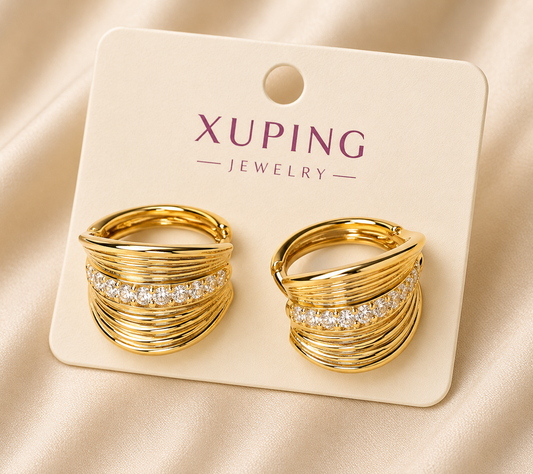 Luxe Crystal Wrap Hoop Earrings